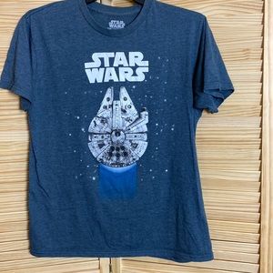 Vintage Men’s Star Wars Millennium Falcon T-Shirt by Mad Engine Size L